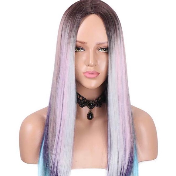 ✨Randy 22” Colorful Ombré MIDDLE PART Cos play wig